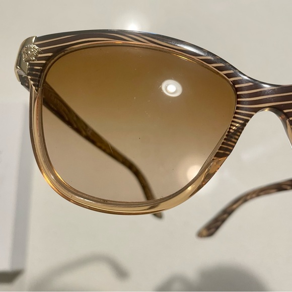 Versace Brown and Gold Sunglasses - Picture 3 of 16